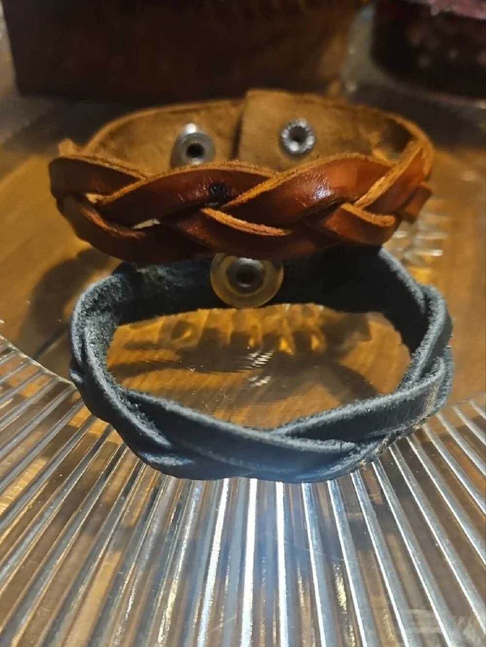 Hand Crafted Mystery Braid Genuine Leather Bracelet Snap Closure NEW CustomOrder